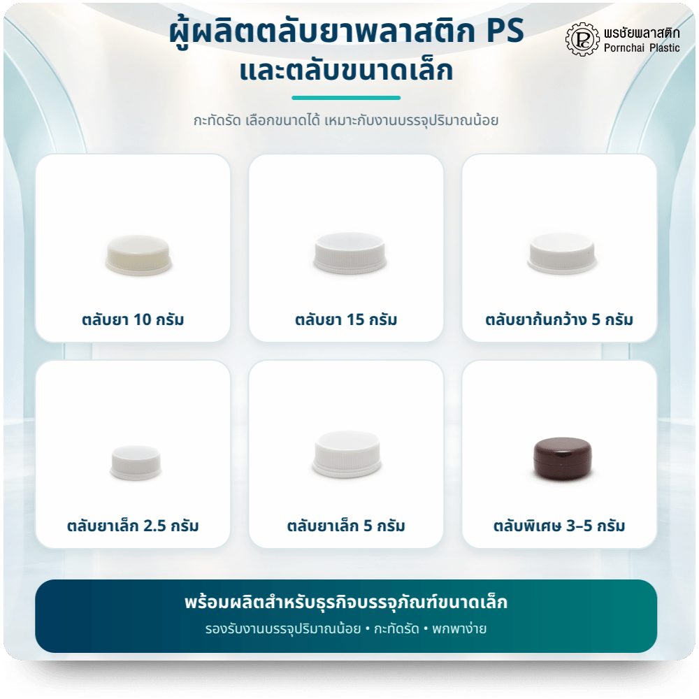 รับผลิตตลับยาพลาสติก PS และตลับขนาดเล็ก